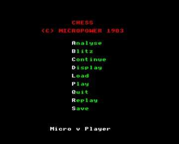 Chess (1983)(Micropower) screen shot title